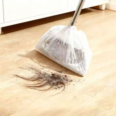 100个/套多功能一次性扫帚防尘套，地板毛发清洁套，缝隙吸尘清扫工具，适用于家庭、厨房、浴室、客厅、户外花园清洁