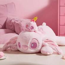 Miniso Stitch Sakura Season Special Edition Figure - Unique Lying Pose Design, Soft Colors, Exquisite Anime Collectible (1 PC) - Pink - View 2