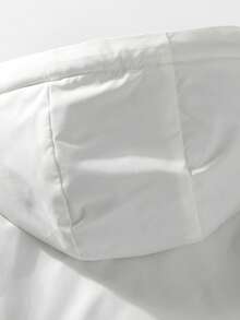 男士冬季加厚保暖休闲宽松长袖外套，前臂字母印花，侧拉链口袋，罗纹袖口和下摆，柔软舒适