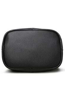 2025 New High Quality Soft Leather Women Bucket Bag Luxury Large Capacity Female Handbag Famous Designer Women's Shoulder Bags - Black - View 8