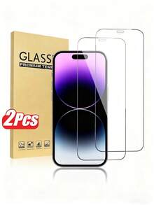 2片裝雙層防碎鋼化玻璃螢幕保護貼，相容 iPhone 14 Pro Max/14/14 Pro/14 Plus/18 Pro Max/18 Pro/17/17 Pro/17 Pro Max/17 Air/16 Pro Max/16/16 Pro/16 Plus/15 Pro Max/15 Pro/15 Plus/15/13 Pro Max/13/12/11，9H 硬度，99.99% 高透明度，相容手機殼，防摔手機配件 - 無色 - 查看 12