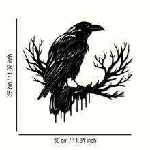 HELLOYOUNG Gothic Black Metal Crow Wall Art - Vintage Industrial Iron Bird Silhouette Wall Decor, Witchy Gothic Aesthetic For Living Room & Bedroom, Halloween & Celestial Themed Hanging, Unique Gift For Nature-Themed Cafe, Halloween Party, And Dark Academia Decor - Nhiều màu - Xem 11