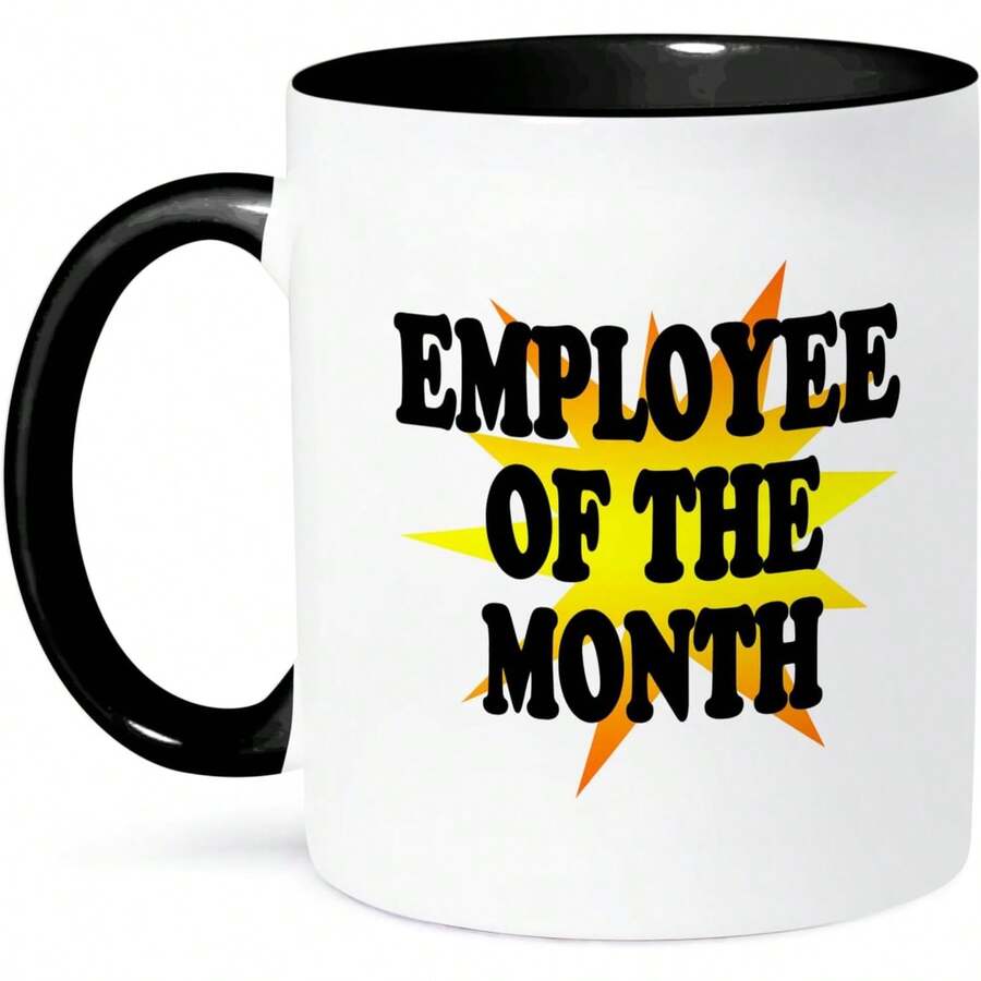 Taza de dos tonos 3dRose Empleado del Mes, 11 oz, Negra: Hogar y Cocina - Multicolor - Ver 1