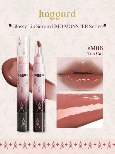haggard Son dưỡng môi EMO MONSTER Series M06 Tea Cat, 2 trong 1 chăm sóc và trang điểm môi - Nhẹ nhàng, không nhờn dính, dưỡng ẩm, bóng mượt, phù hợp cho trang điểm hàng ngày và hẹn hò - 3.5g/0.12oz