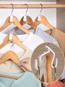1/25/50/100pcs White Hanger Connector Hooks,Magic Hanger Hooks, Heavy Duty Cascading Connector Hooks,Space Saving Hanger Extenders For Organizing Clothes In Closet Decorations Decor Festival Decor Room Decor Home Decor Pants Shoes Jeans Boots Skirt - Multicolor - View 11