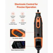 51-Piece Rotary Tool Kit, 200W Mini Power Rotary Tool Corded, 8000-40000RPM Multi-Purpose DIY Tools With Universal Chuck For Engraving, Sanding, Grinding, Polishing, Cutting, DIY Crafts - Stepless Speed Regulation - View 3