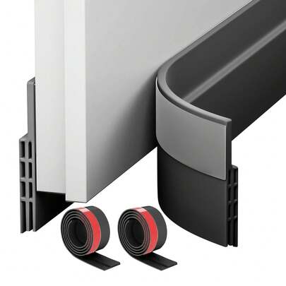 2pcs Guardapolvo Cubre Para Puerta De 3 Capas 100*5cm, Sello De Fondo De Puerta De Tpe, Cubre Polvo Para Puerta De Rápido Autoadhesivas, Burlete Para Puerta Con Bloqueo De Ruido Viento Insectos