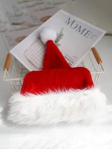 Christmas Hat, Children Short Plush Hat, Long Plush Hat, Adult Size, New Holiday Party Decor, Non-Woven Fabric Hat - Multicolor - View 5