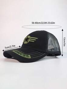 1pc Comfortable Baseball Cap With Star Embroidery, Breathable Adjustable, Country Style Sun Hat, Suitable For Farm Work, Festivals And Celebrations - Pentagram - View 10