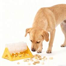 Slow Feeder For Cats/Dogs, Rotating Flower-Shaped Educational Dog Food Bowl, Non-Slip Interactive Pet Feeder, Suitable For Cats And Dogs. - 黃色 - 查看 2
