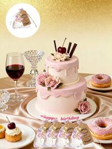 18/36pcs Butterfly Keychain Gift Set, Acrylic Purple Keychains, Thank You Cards And Drawstring Bags, Suitable For Birthday, Wedding, Holiday Party, Valentine's Day, Gifts For Coworkers, Friends And Family, Party Decorations