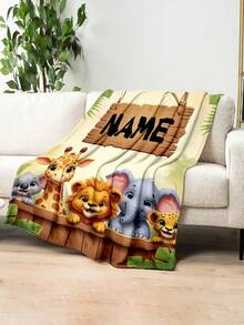 1 chiếc chăn tên tùy chỉnh cho giường, ghế sofa phòng khách đa năng, bãi biển cắm trại thú cưng, chăn ga gối đệm in chữ gia đình/thú cưng/cặp đôi cá nhân hóa, quà tặng Giáng sinh cá nhân hóa, quà tặng gia đình, quà tặng sinh nhật, quà tặng cho bạn bè, quà tặng cho cô ấy, quà tặng cho con trai/con gái - Phong cách 3 - Xem 2