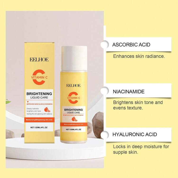 120毫升维生素C亮肤精华液，去除暗沉，高度保湿，提亮肤色，缩小毛孔，淡化细纹，日夜护肤 - 黃色 - 查看 5