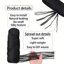 3pcs Brazilian Wool Hair Synthetic Crochet Hair Extensions For Women African Hair Yarn For Braiding Senegalese Twist Fake Hair, Suitable For Women's Daily Life, Parties, Halloween And Christmas, Multiple Colors Of Hair To Choose From, 70G/Roll - Multicolor - View 8