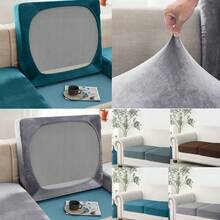 1X-1/2/3 Seater Velvet Replacement Sofa Seat Cushion Covers Stretch Couch Protector - Multicolor - View 2