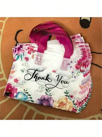 5/10/30/50 piezas Bolsas de regalo premium - Bolsas de compras y de regalo para fiestas multiusos, adecuadas para bodas, cumpleaños, etc. - Bolsas de plástico para manualidades, adecuadas para pequeños negocios y eventos de regalos navideños