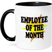 Taza de dos tonos 3dRose Empleado del Mes, 11 oz, Negra: Hogar y Cocina - Multicolor - Ver 2