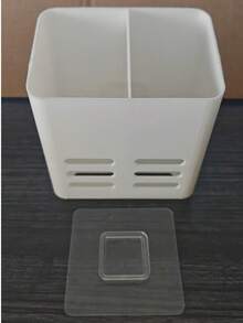 1pc Wall Mounted Storage Organizer, Kitchen Utensil Storage Box, Multi-Function No-Drill Space Saving Shelf, Drill-Free Bathroom Cosmetic Rack With Drainage Basket, Toothbrush & Comb Holder, Razor Holder, Kitchen & Bathroom Essentials, Home Accessories, Plastic & Lightweight Shower Caddy, Shower Rack, Kitchen Tools - Multicolor - View 9