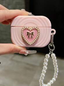 1 buah Casing Earphone - Desain Bunga Pita Mutiara Hati + Gelang Mutiara - Kompatibel dengan Pro/Pro 2/ Pro 3/1/2/3/4 - Tersedia dalam Warna Pink, Hitam, dan Hijau - MultiWarna - View 18