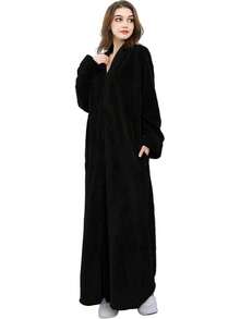 Bathrobe - Negro - - View 1