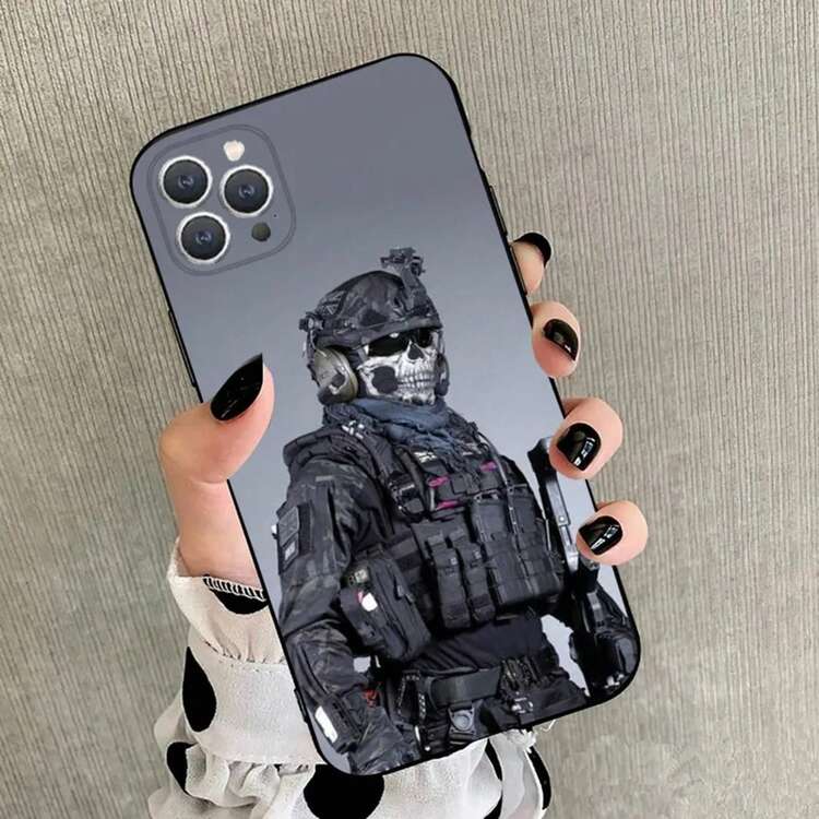 Funda especial del ejército compatible con funda de teléfono compatible con  15,14,13,12,11,Plus,Pro Max,XS,X,XR,SE,Mini,8,7, funda de silicona suave negra, funda compatible con  17, funda de  17 Pro, funda de  17 Pro Max - z1 - Añade 6