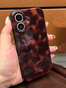 Ốp lưng điện thoại cao cấp màu hổ phách, họa tiết mai rùa và da báo, tương thích với iPhone 17 Pro Max, 17 Pro, 17 Air, 17, 16, 15, 14 Plus, 13, 12 Pro Max, 11. Ốp lưng chống sốc thời trang, quà tặng mùa xuân. - Thư diều hâu - Xem 5