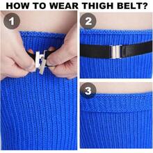 Plus Size Thigh High Socks For Thick Thighs Women- Thigh Highs Widened Extra Long Thick Knit Socks,28431945 - 藍色 - 查看 5