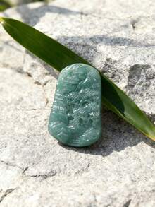 1pc Bohemian Style Natural Jade Pendant, Heart/Fox/Clover And Other Shapes To Enhance Spirituality And Energy, Suitable For DIY Jewelry Making, Necklaces, Bracelets And Other Natural Stone Jewelry - Multicolor - View 14