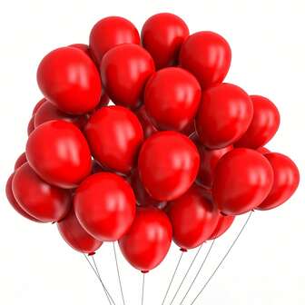 50 piezas de globos de látex mate rojos de 5 pulgadas - Decoraciones de fiesta duraderas, adecuadas para cumpleaños, bodas, graduaciones y celebraciones de aniversario - No se necesita energía, decoración festiva vibrante, globos de cumpleaños, decoraciones de Halloween, globos de bautizo, globos de cumpleaños cromados, coronas de globos reutilizables, decoraciones de fiesta, celebraciones de graduación, decoraciones de boda, decoración duradera, compradores de vacaciones, decoración del hogar