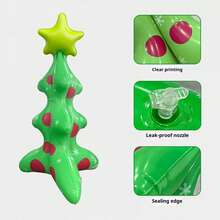 Inflatable Christmas Tree Plastic Self-Standing Balloons For Indoor And Outdoor Decorations Party Supplies Photo Prop - Green - View 6