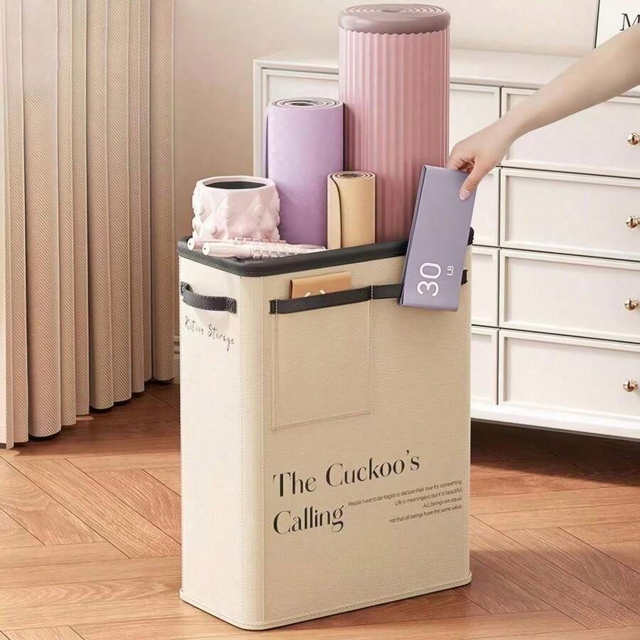 大型可折叠瑜伽垫及健身器材收纳盒 - 配有便捷提手，可收纳瑜伽垫和健身装备，适用于健身房或家庭健身区，瑜伽收纳袋可充分利用角落空间，优雅精致，适合小空间。 - 彩色 - 查看 1