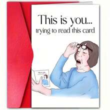 1PC Funny Reading Challenge Birthday Card For Mom With Envelope Spelling Test Style Grandma Joke This Is You Photo Holder Design Friendly Retirement Mothers Day Christmas Card Gift Humorous Woman Illustration Wedding Party Birthday Party Christmas Card Birthday Card Invitation Card Gift Card Greeting Card Thank You Card Wedding Card For Friends Family With Envelope - 1 - 查看 1