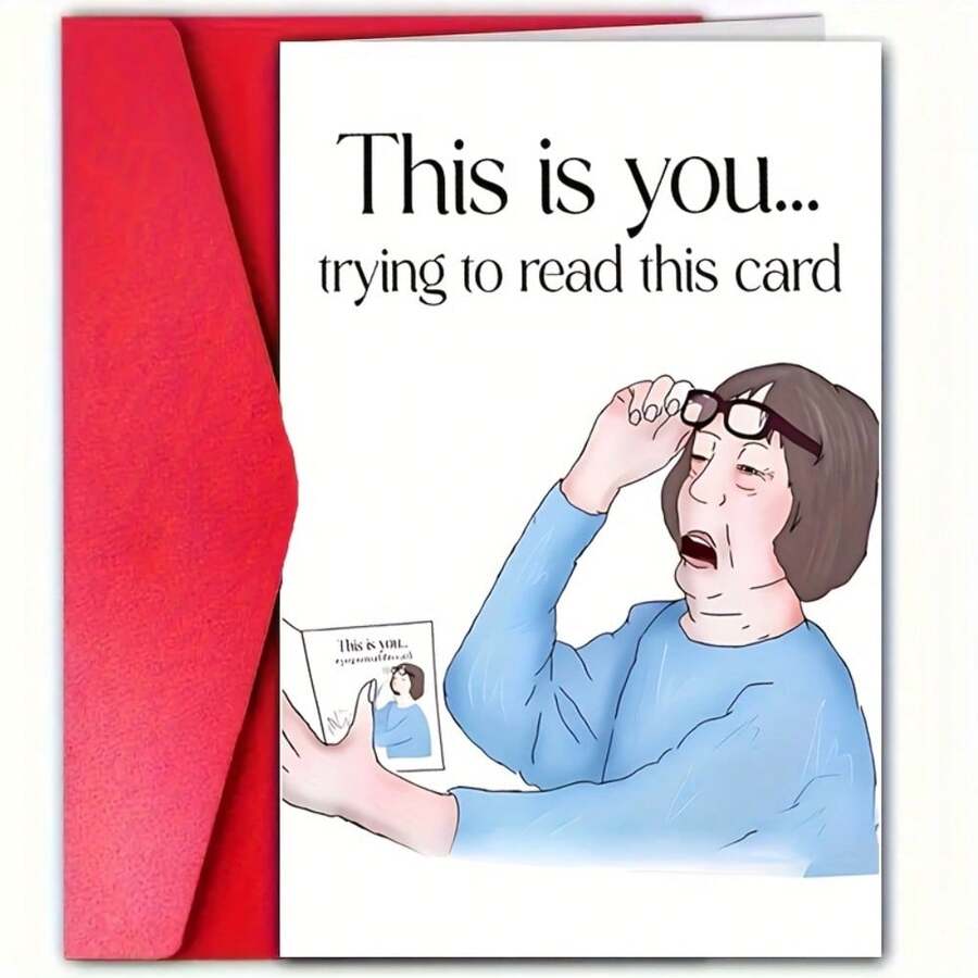 1PC Funny Reading Challenge Birthday Card For Mom With Envelope Spelling Test Style Grandma Joke This Is You Photo Holder Design Friendly Retirement Mothers Day Christmas Card Gift Humorous Woman Illustration Wedding Party Birthday Party Christmas Card Birthday Card Invitation Card Gift Card Greeting Card Thank You Card Wedding Card For Friends Family With Envelope - 1 - 查看 1