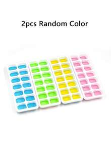 1/2/4个装冰格，易脱模制冰器，带防溢可拆卸盖，可堆叠冰格，适用于鸡尾酒、咖啡等饮品。