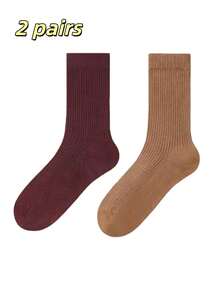 1pair/2pairs/3pairs/6pairs Women's Random Color Fashionable Bubble Pile Socks, Comfortable, Breathable, Classic, European Style, Knee-High, Casual Scrunch Socks, Fall - Multicolor - View 76