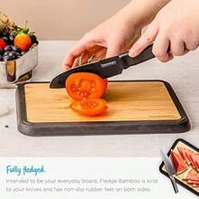 Dreamfarm - Silicone Flip Edge Cutting Board,(Fledge (7" x 10") Bambú) - Multicolor - Ver 8