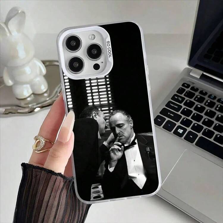 Funda de Teléfono El Padrino compatible con  12 13 14 15 16 17Pro Max Plus, Funda Protectora con Recubrimiento, Funda compatible con  17,  17 Pro,  17 Pro Max - z7 - Añade 13