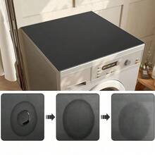 Schutzhülle für Waschmaschine und Trockner, saugfähige Matte aus Kieselgur für Waschmaschinentrommeln, schnelltrocknende Staubschutzmatte, geeignet für Waschküchen, Küchen, Trockner und Waschmaschinen. Auch als Futtermatte für Haustiere, Wärmedämmmatte, Fußmatte oder Bastelmatte verwendbar. 60 x 60 cm, schwarz. - Schwarz - Übersicht 5