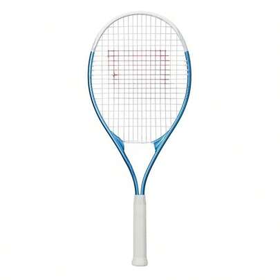 112 Tennis Racket - Blue/White, Grip Size 3 - 4 3/8"