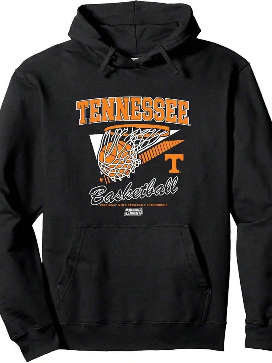 Tennessee Volunteers Basketball 2025 March Madness NCAA Pullover Hoodie - màu đen - Xem 1