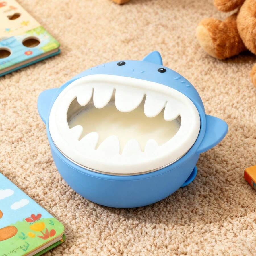 Detachable Silicone Snack Cup With Stainless Steel Lining Snack Container For Toddlers And Kids - Blue - View 1