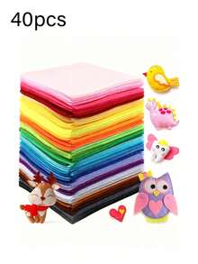 10/20/50pcs Felt Fabric Sheets, Thin Craft Felt, Non-Woven Felt, Large Sewing Felt Squares, Solid Color Craft Felt, Hard Felt Squares, Multiple Colors Available, Suitable For Sewing Crafts, Quilting, School Projects, Decoration, 1mm Thick Felt Squares Craft Supplies, Suitable For DIY Decoration, Multiple Colors Available - Multicolor - View 13