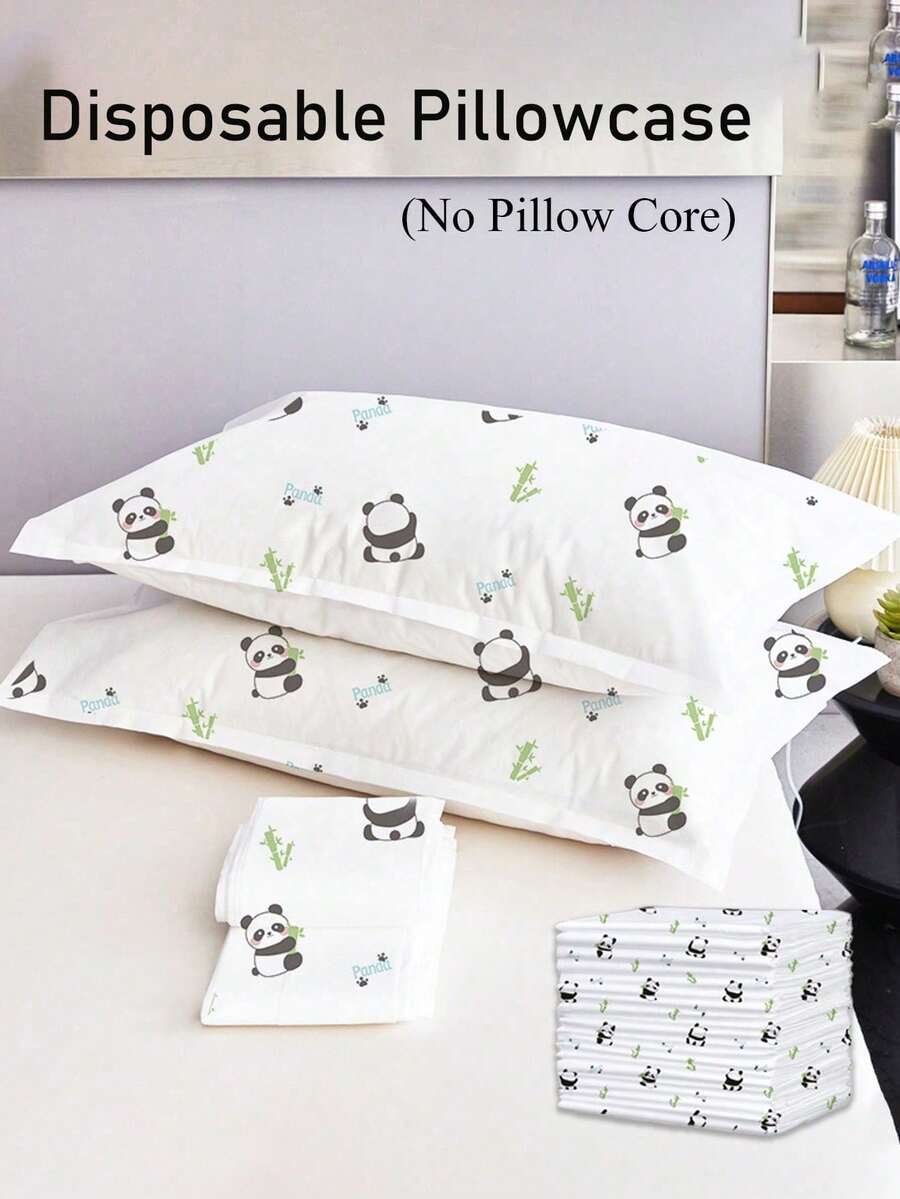 1 vỏ gối in hình gấu trúc và tre kiểu cổ điển, phong cách Bohemian, vỏ gối dày dặn dùng một lần, thích hợp cho phòng khách sạn, thẩm mỹ viện, v.v., chất liệu vải không dệt, chống bám bẩn và thoáng khí, lý tưởng cho du lịch và khách sạn, cũng là phụ kiện tốt nhất cho cắm trại và khách sạn mùa thu/đông, mang đến cho bạn trải nghiệm sống và du lịch thoải mái nhất (Không bao gồm ruột gối) - Nhiều màu - Xem 1