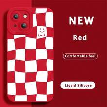 White Grid Phone 14 13 15 Pro 11 12 Pro 8 14 15 Plus X XS XR Shockproof  Fashion Back Cover.Accessories. - M88 nhỏ màu xanh - Xem 9