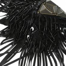 TENDYCOCO 1 Par Charreteras Con Borlas Charreteras Decorativas Adornos de Para Hombro Hombreras Para Ropa Mujer Decorativas DecoracióN De Hombrera Flecos De Pedreria Para Hombres Mujeres Performance - negro (estilo 3) - Ver 5