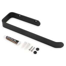 1 Pack No-Drill Adhesive Towel Rack Strong Sticky Aluminum Alloy Wall Mount Holder Towel Bar For Bathroom Kitchen Laundry Room Organizer - Black - View 9