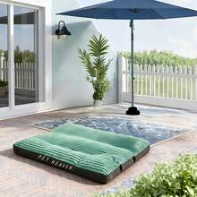 Large, Medium, And Small Dog Beds With Waterproof Lining, Ergonomic Pet Bed, Soft Short Plush Surface With Egg Crate Foam, Machine-Washable Pet Bed With Removable Cover And Non-Slip Bottom - 綠色 - 查看 7