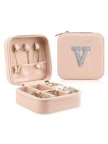 Hộp đựng trang sức đa năng có khóa kéo, đính chữ cái giả ngọc trai, hộp đựng trang sức di động đa năng, có các màu đen, trắng, hồng, xanh lá cây, có thể đựng son môi, dây chuyền, nhẫn, bông tai, hộp đựng trang sức nhỏ, hộp đựng trang sức đa năng, hộp đựng trang sức nhỏ gọn, hộp sắp xếp trang sức, hộp đựng đồ trang sức, hộp đựng trang sức du lịch di động, hộp đựng trang sức dung tích lớn, hộp đựng trang sức tối giản, hộp trang điểm, hộp đựng mỹ phẩm, hộp đựng sơn móng tay, giá đựng trang sức. - Nhiều màu - Xem 73