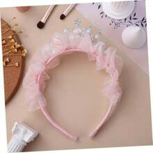 SHERCHPRY Diadema de Corona para Niñas con Diseño Único Tiara Rhinestones Accesorio para Cumpleaños y Fiestas Diadema Ligera para Princesas - como en la foto - Ver 4