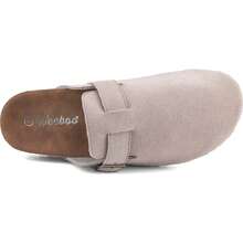 Women's Buckle Clog Slip-On Mules Cork Footbed Comfort Casual Outdoor Indoor Sandals Shoes - 卡其色 - 查看 5